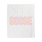 Goose Zip Code Peach & Pink Velveteen Plush Blanket