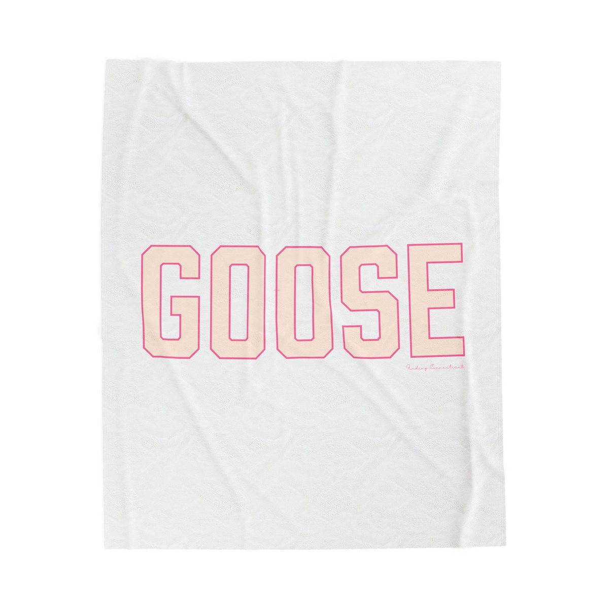 Goose Zip Code Peach & Pink Velveteen Plush Blanket