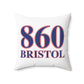 860 Bristol Red, White & Blue Spun Polyester Square Pillow