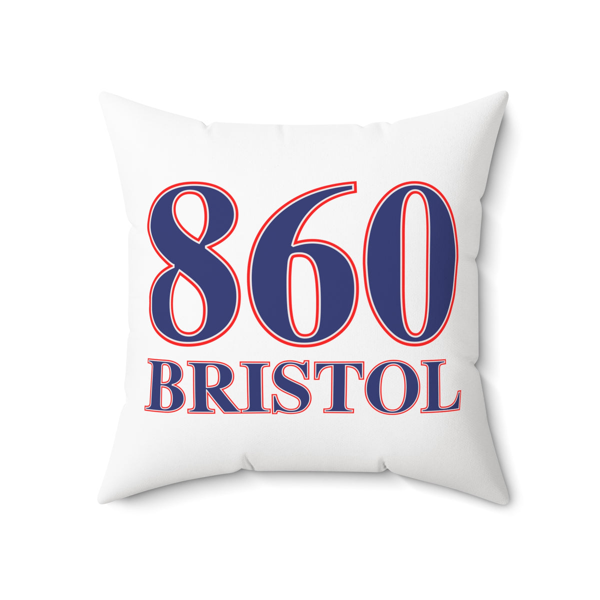 860 Bristol Red, White & Blue Spun Polyester Square Pillow