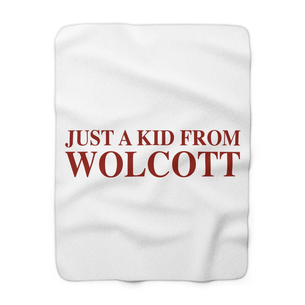 Just a kid from Wolcott Sherpa Fleece Blanket