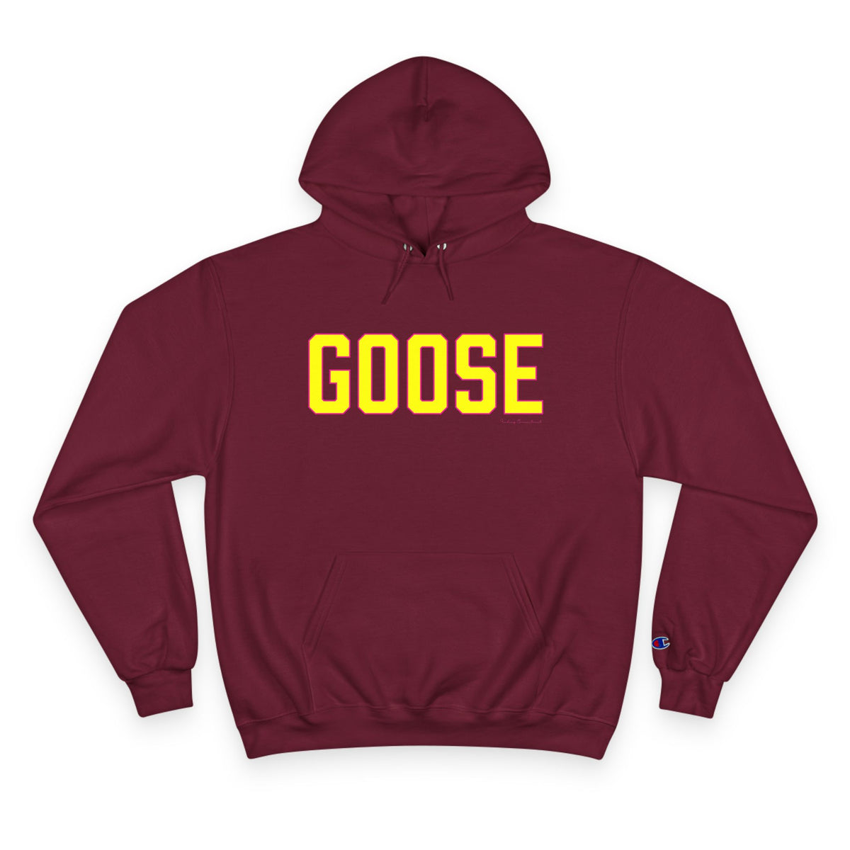 Goose ZIp Code Yellow & Pink  Champion Hoodie