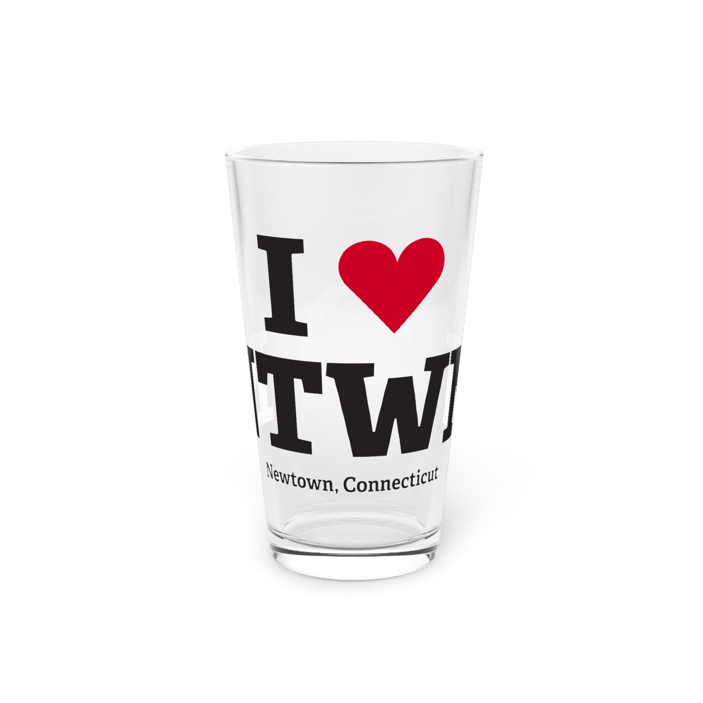 I Heart NTWN Pint Glass, 16oz