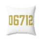 06712 Prospect Connecticut Zip Code Polyester Square Pillow