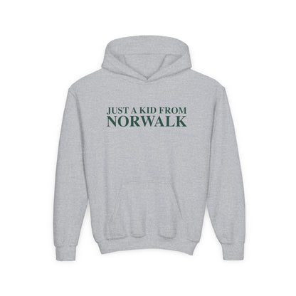 Just a kid from Norwalk Youth Heavy Blend Hooded Sweatshirt