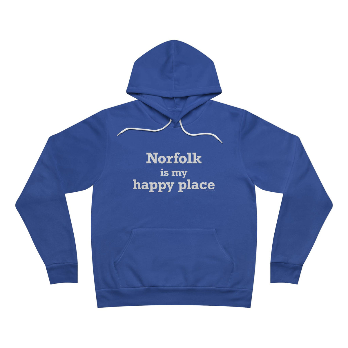 Norfolk is My Happy Place Unisex Sponge Fleece Pullover Hoodie