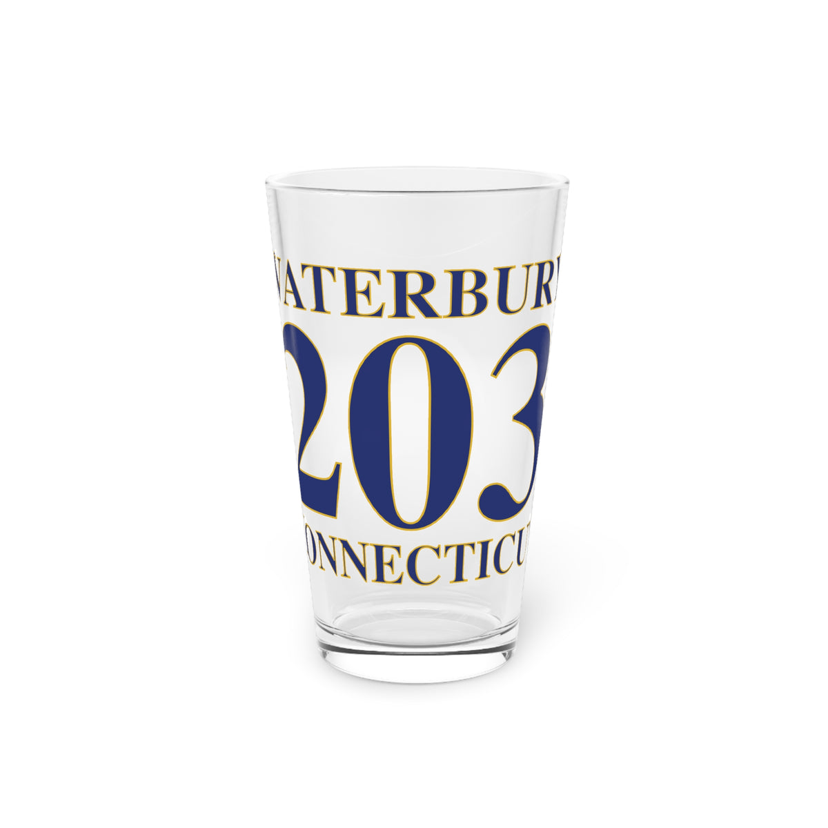 Waterbury 203 Connecticut Pint Glass, 16oz