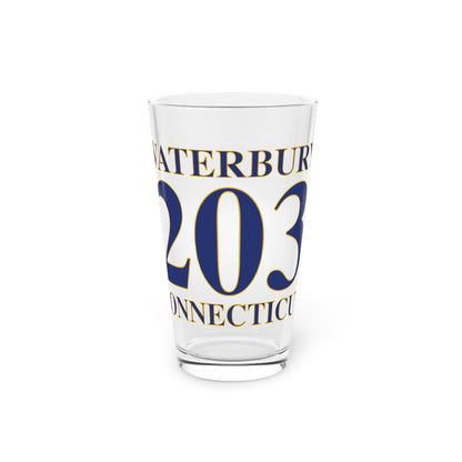 Waterbury 203 Connecticut Pint Glass, 16oz
