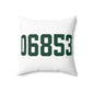 06853 Norwalk Connecticut Zip Code Spun Polyester Square Pillow