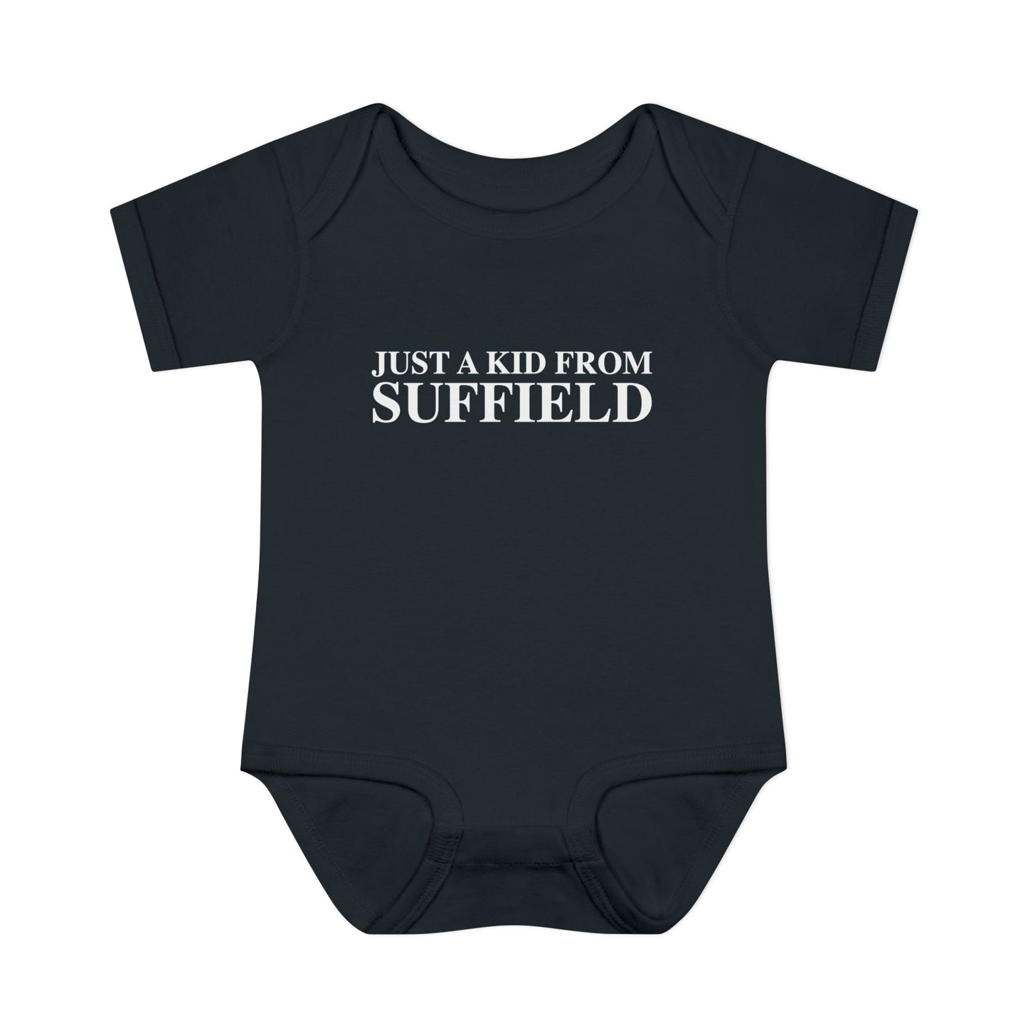 Just a kid from Suffield Infant Baby Rib Bodysuit