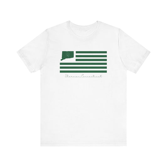 Sherman Connecticut St. Patrick’s Day Flag Unisex Jersey Short Sleeve T-Shirt