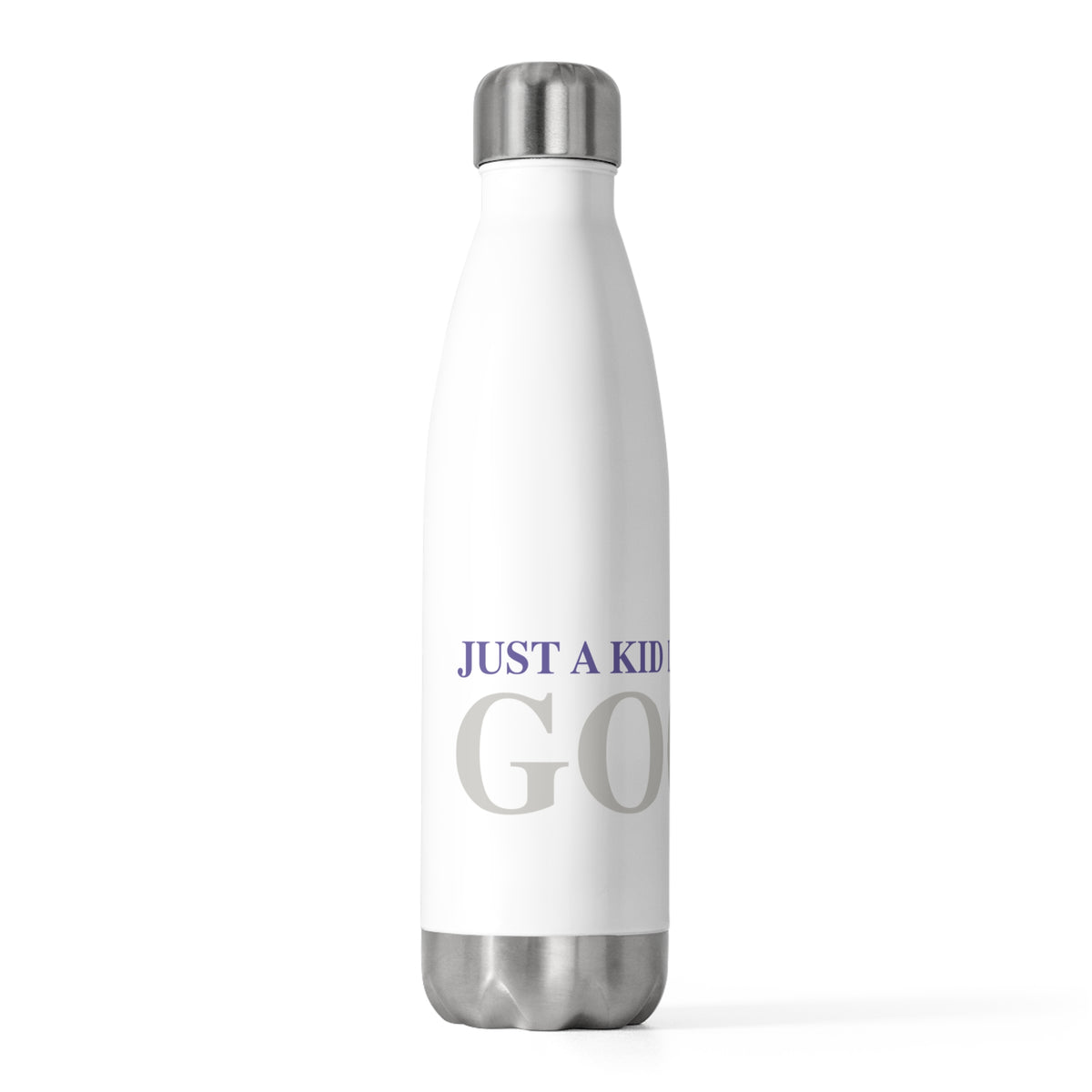 Just a kid listening to Goose - Gray & Purple 20oz Insulated Bottle