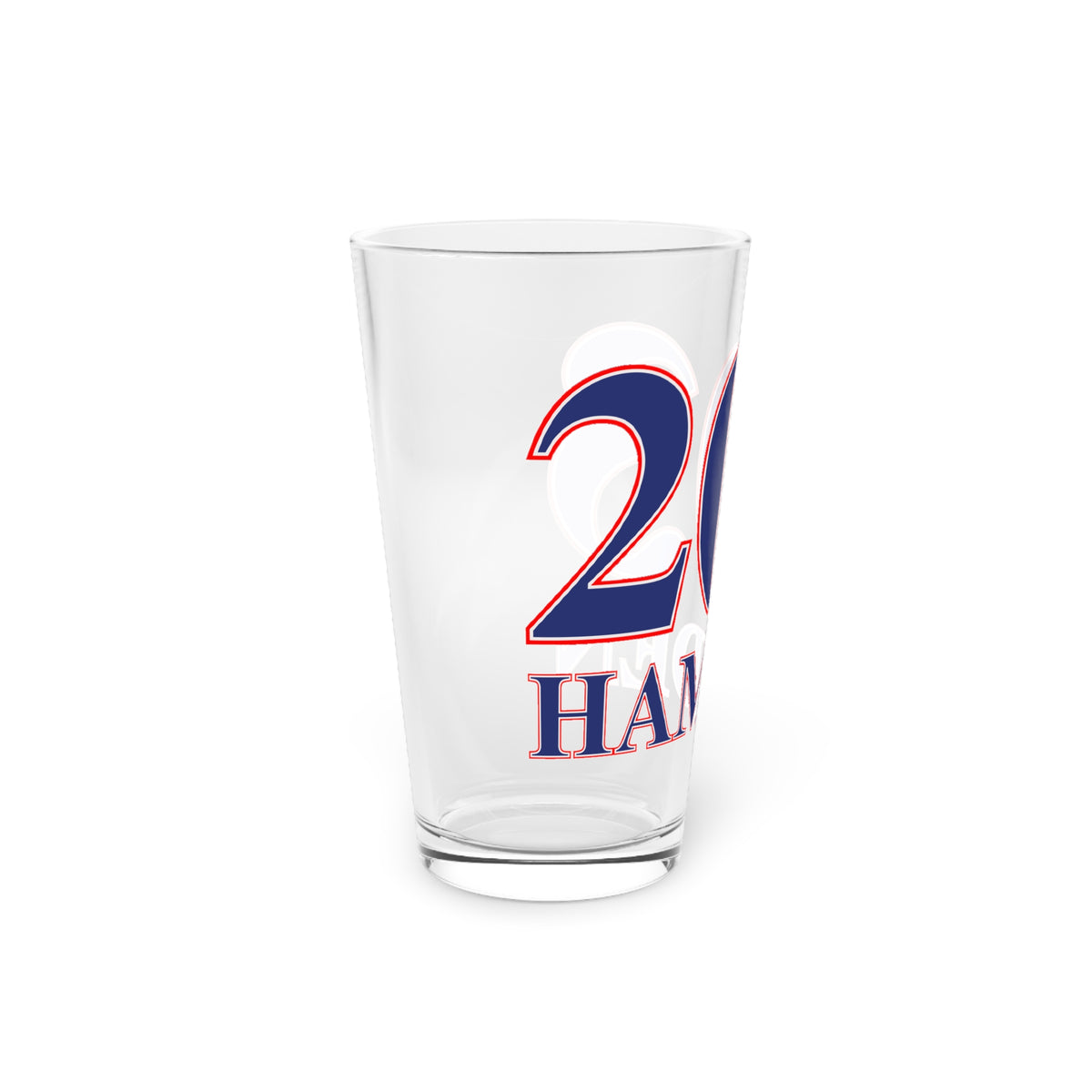 Hamden Red, White & Blue Pint Glass, 16oz