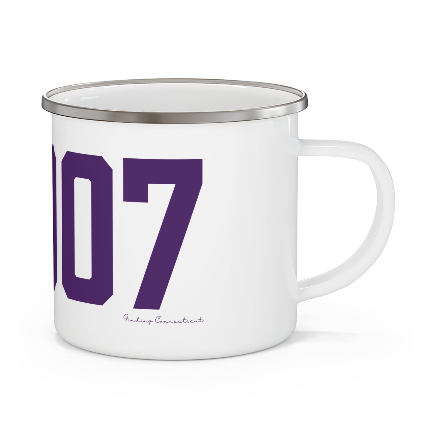 06907 Stamford Connecticut Zip Code Enamel Camping Mug