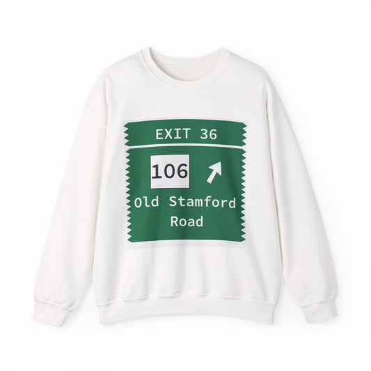 Vintage Merritt Parkway Exit 36 Sign Unisex Heavy Blend™ Crewneck Sweatshirt