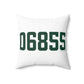 06855 Norwalk Connecticut Zip Code Spun Polyester Square Pillow