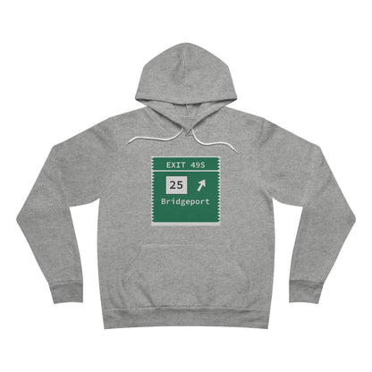 Vintage Merritt Parkway Exit 49S Sign Unisex Sponge Fleece Pullover Hoodie