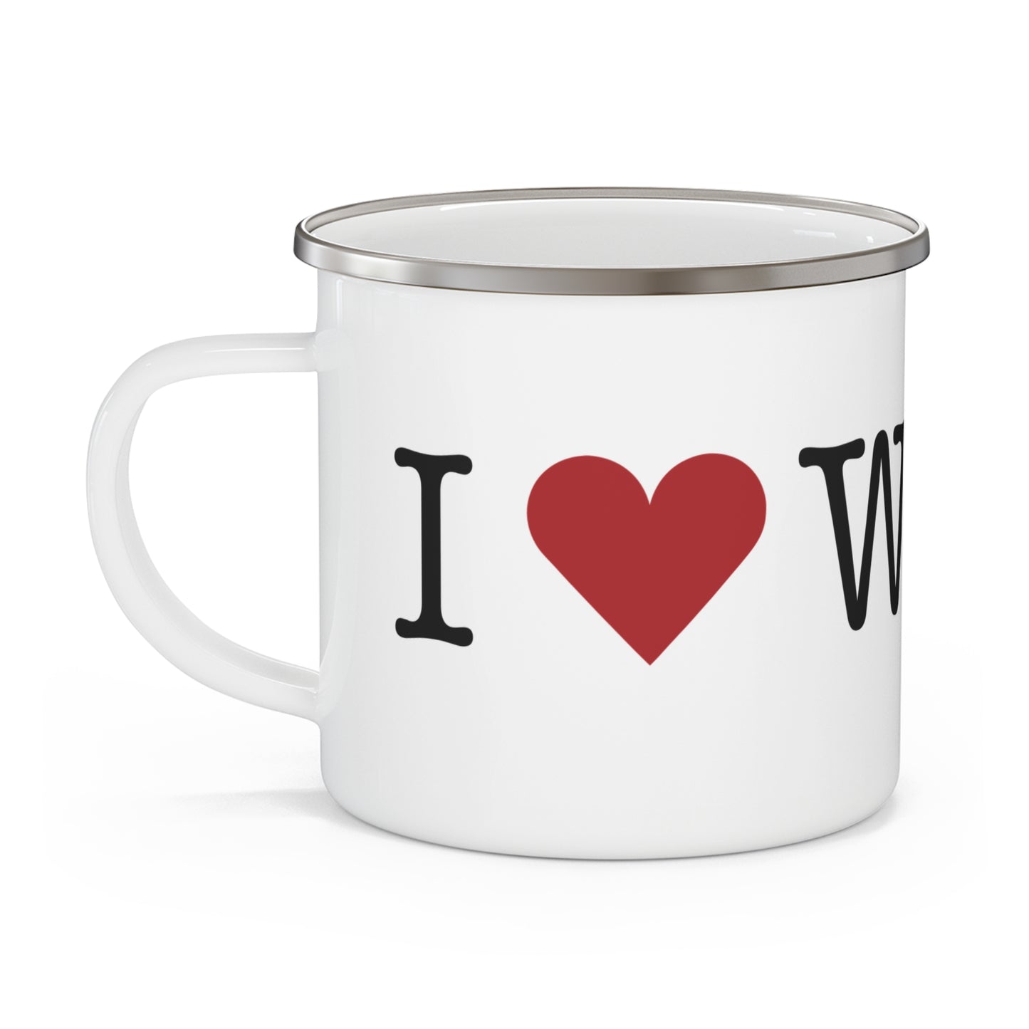I Heart Wilton. Enamel Camping Mug