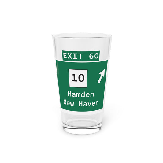 Vintage WCP Exit 60 Sign Pint Glass, 16oz