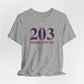 203 Middlebury Red White & Blue Unisex Jersey Short Sleeve T-Shirt