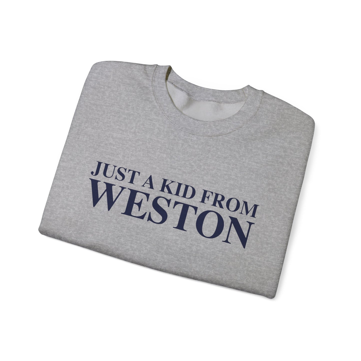 Just a kid from Weston Unisex Heavy Blend™ Crewneck Sweatshirt