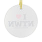 I Heart NTWN Glass Ornaments