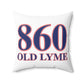 860 Old Lyme Red, White & Blue Spun Polyester Square Pillow