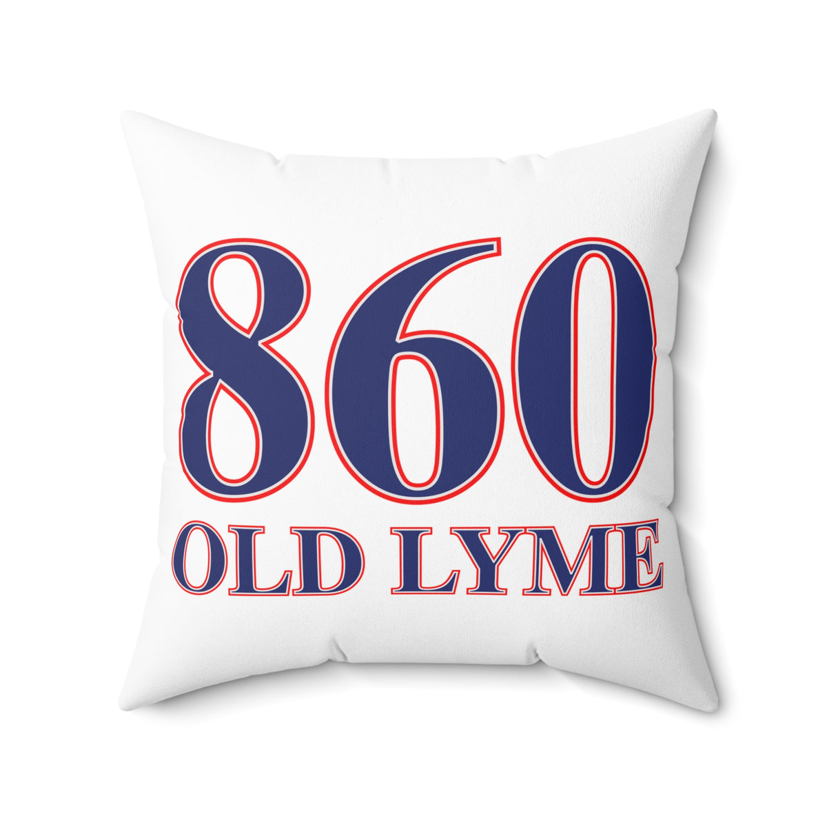 860 Old Lyme Red, White & Blue Spun Polyester Square Pillow