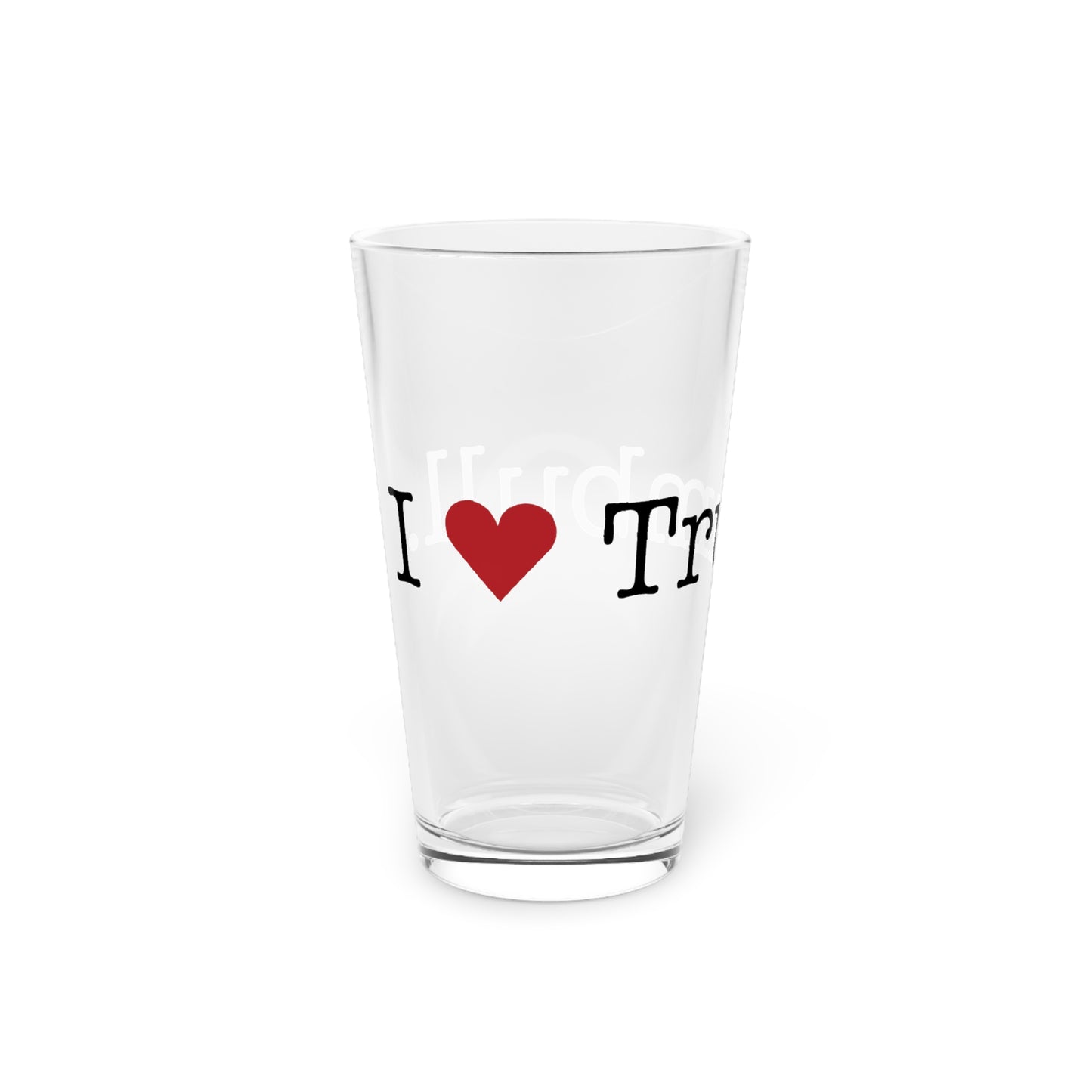 I Heart Trumbull. Pint Glass, 16oz