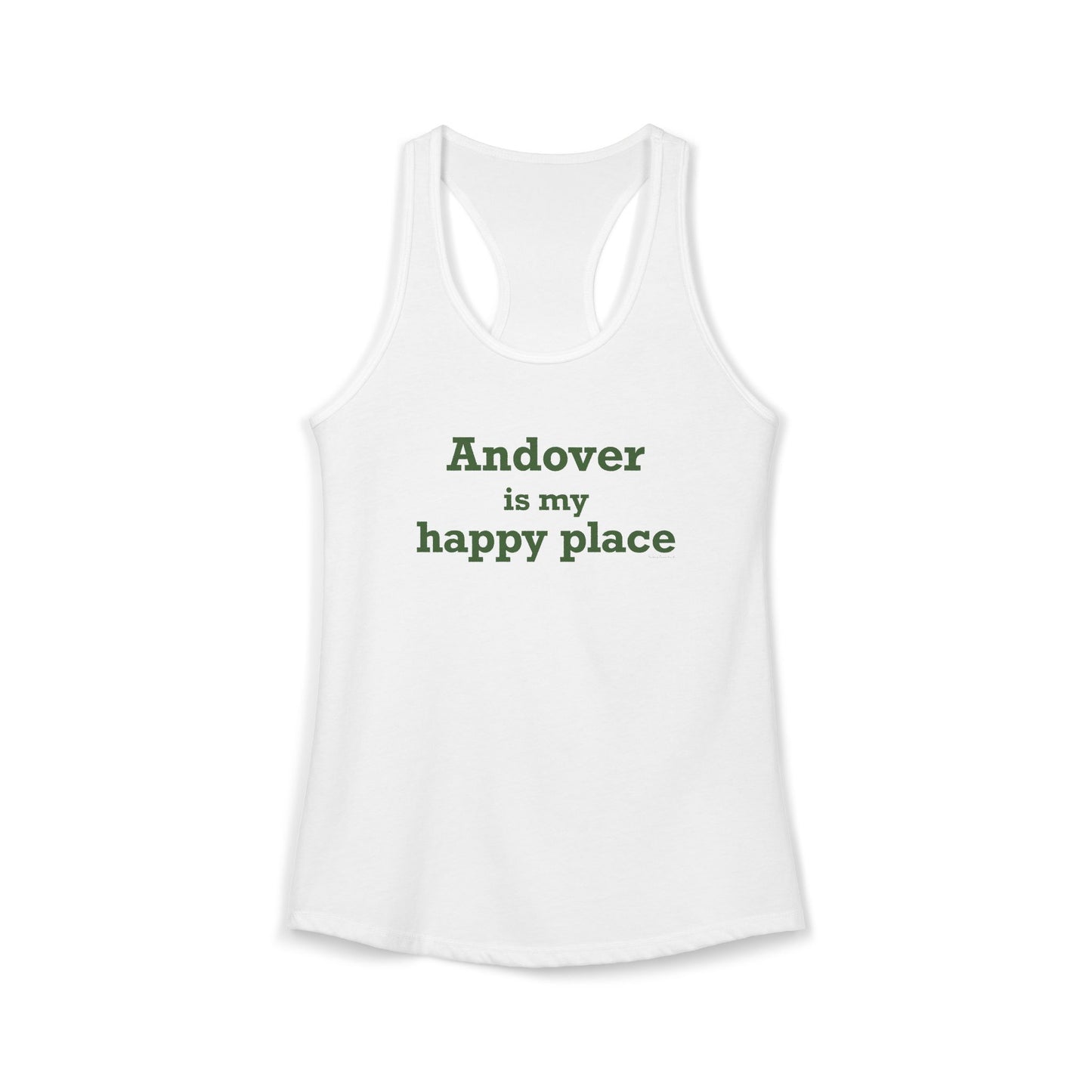 Andover is My Happy Place Women's Ideal Racerback Tank Top