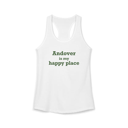 Andover is My Happy Place Women's Ideal Racerback Tank Top