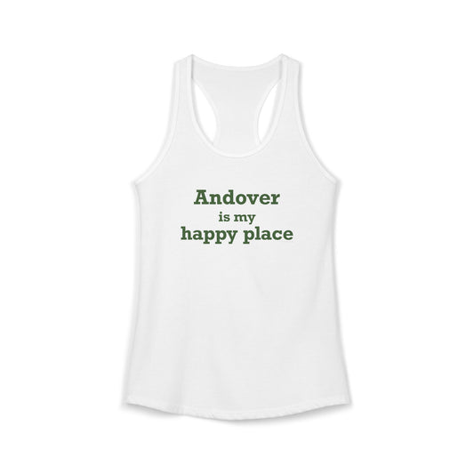 Andover is My Happy Place Women's Ideal Racerback Tank Top