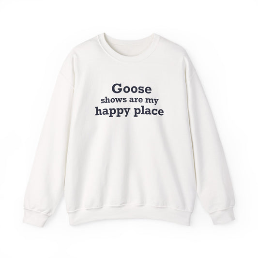 Goose Shows Are My Happy Place - Blue Unisex Heavy Blend™ Crewneck Sweatshirt