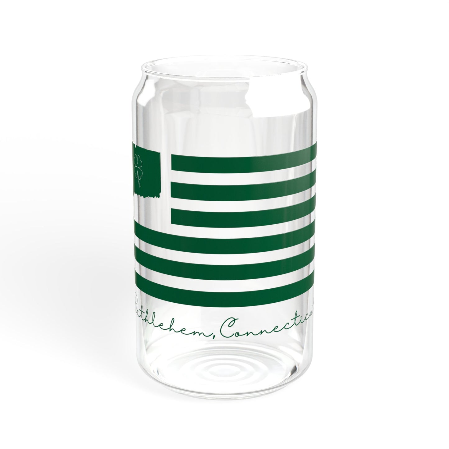 Bethlehem Connecticut St. Patrick’s Day Flag Sipper Glass, 16oz