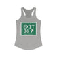 Vintage Exit 38 Merritt Parkway Sign Women's Ideal Racerback Tank Top