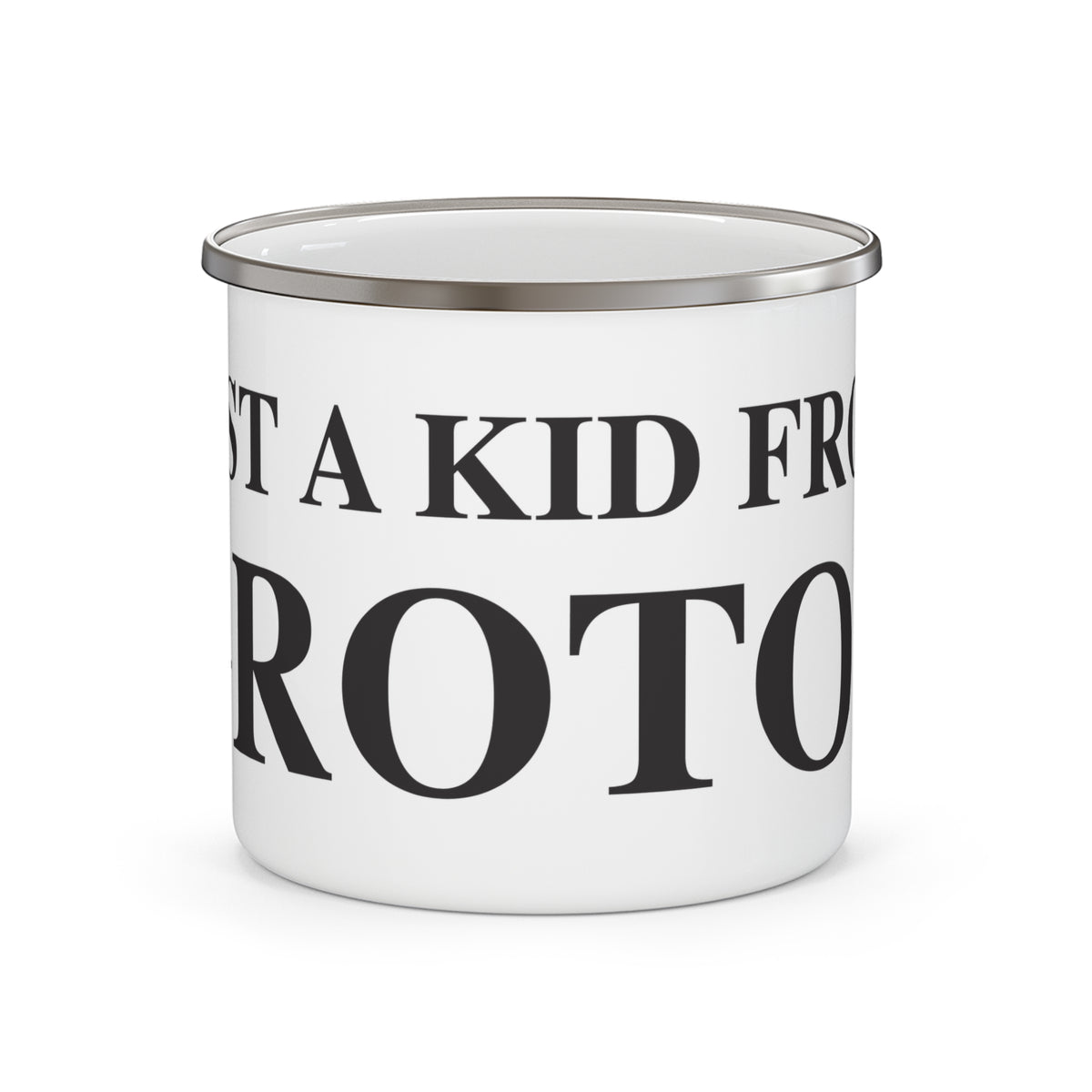 Just a kid from Groton Enamel Camping Mug