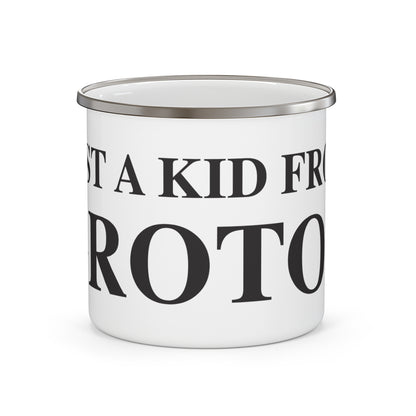 Just a kid from Groton Enamel Camping Mug