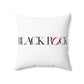 41 Tilt Black Rock Spun Polyester Square Pillow