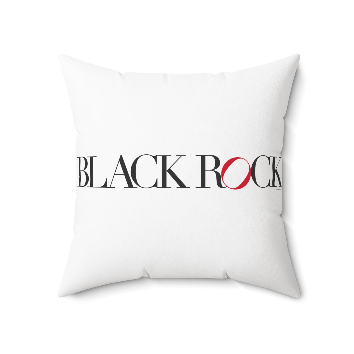 41 Tilt Black Rock Spun Polyester Square Pillow