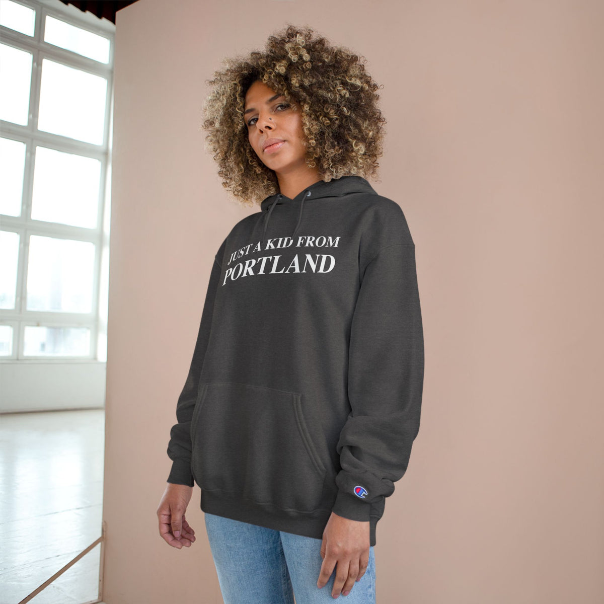 Just a kid from Portland Champion Hoodie