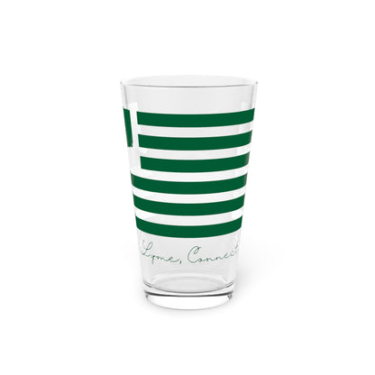 East Lyme Connecticut St. Patrick’s Day Flag Pint Glass, 16oz