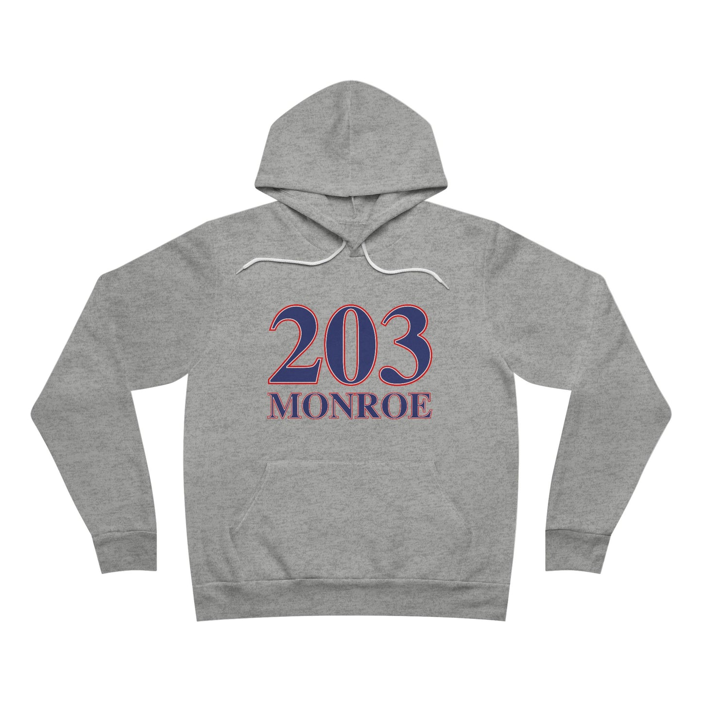 203 Monroe Red White & Blue Unisex Sponge Fleece Pullover Hoodie
