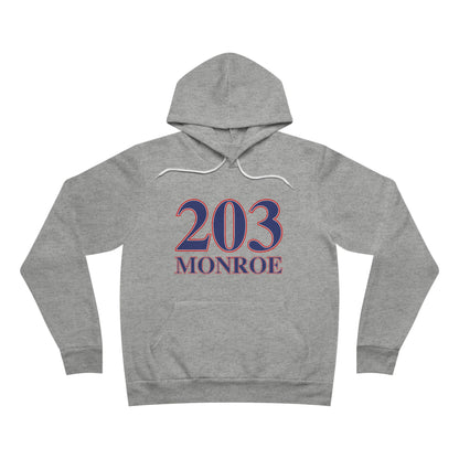 203 Monroe Red White & Blue Unisex Sponge Fleece Pullover Hoodie