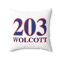 203 Wolcott Red White & Blue Spun Polyester Square Pillow