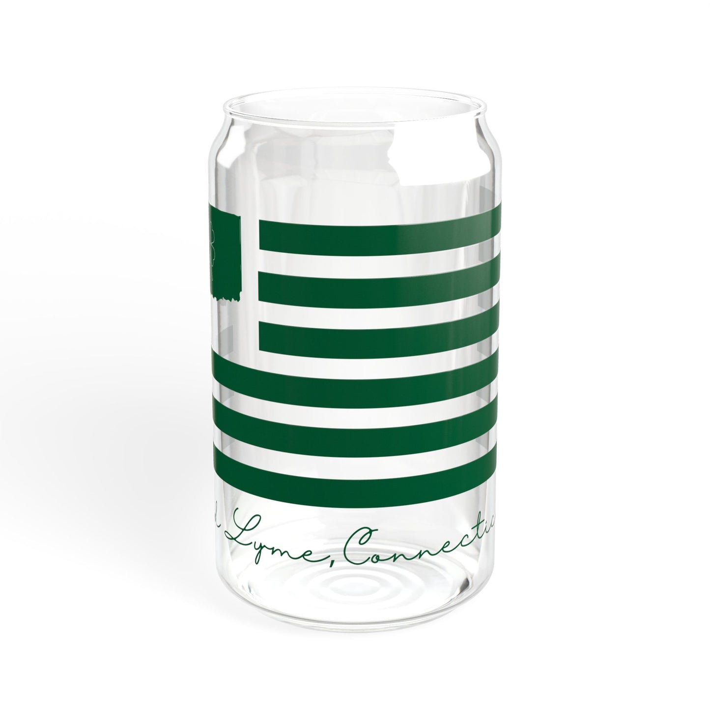 Old Lyme Connecticut St. Patrick’s Day Flag Sipper Glass, 16oz
