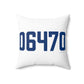 06470 Newtown Connecticut Zip Code Spun Polyester Square Pillow