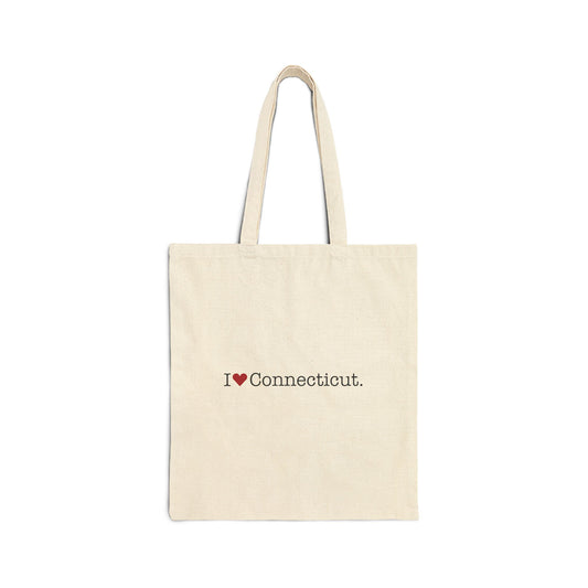 I Heart Connecticut. Cotton Canvas Tote Bag