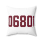 06801 Bethel Connecticut Zip Code Spun Polyester Square Pillow