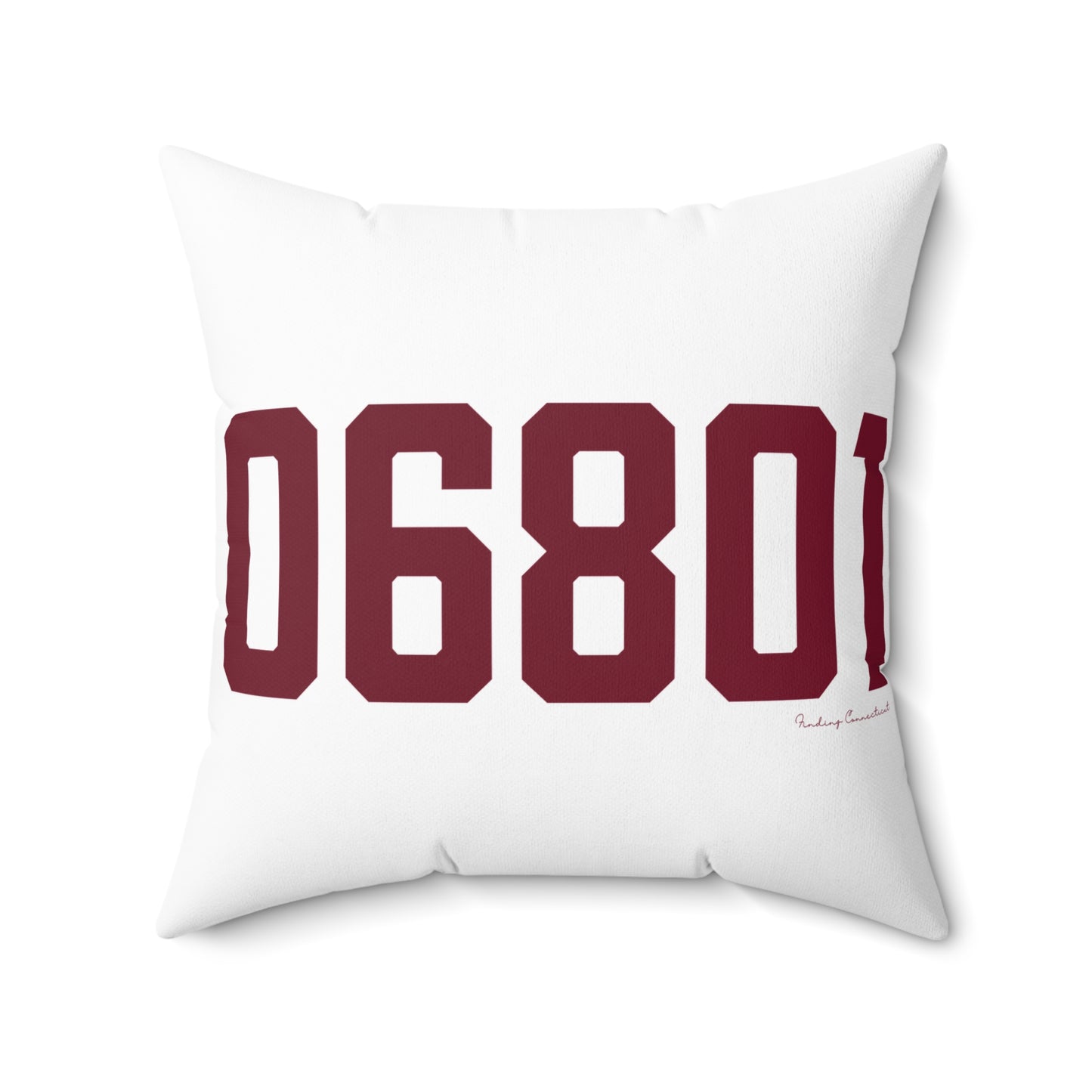 06801 Bethel Connecticut Zip Code Spun Polyester Square Pillow