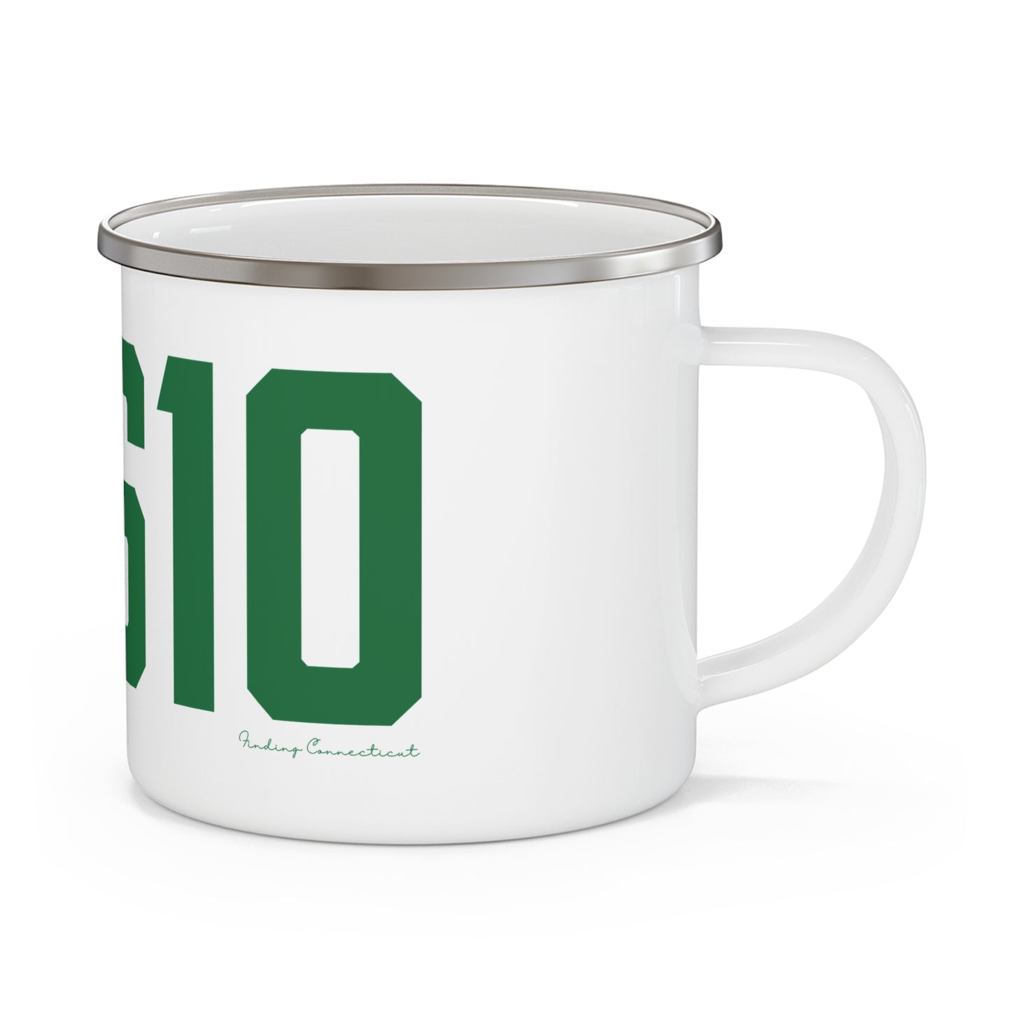 06610  Bridgeport Connecticut Zip Code Enamel Camping Mug